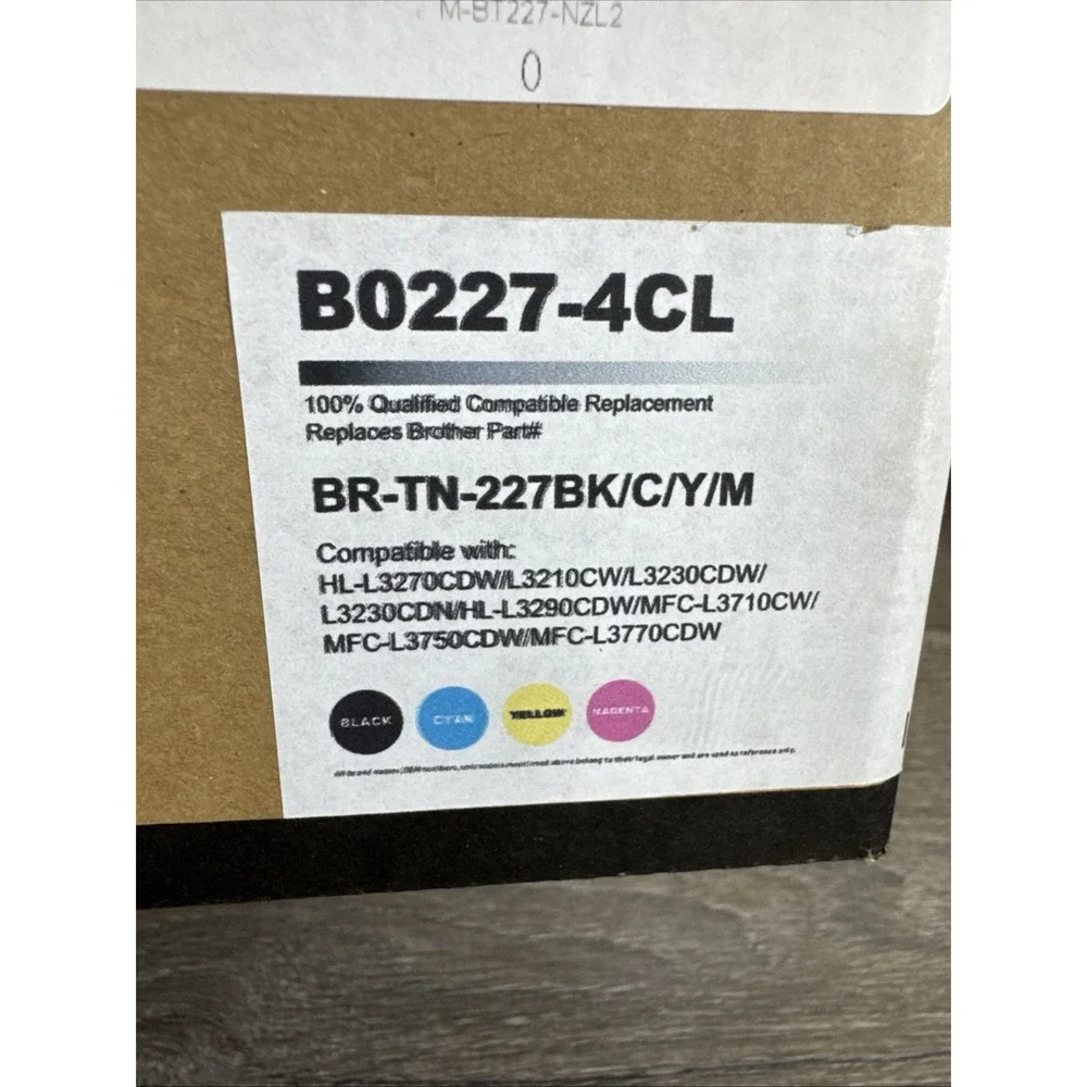4 Pack TN227 Toner Cartridge Compatible With Brother MFC-L3770CDW HL-L3270CDW